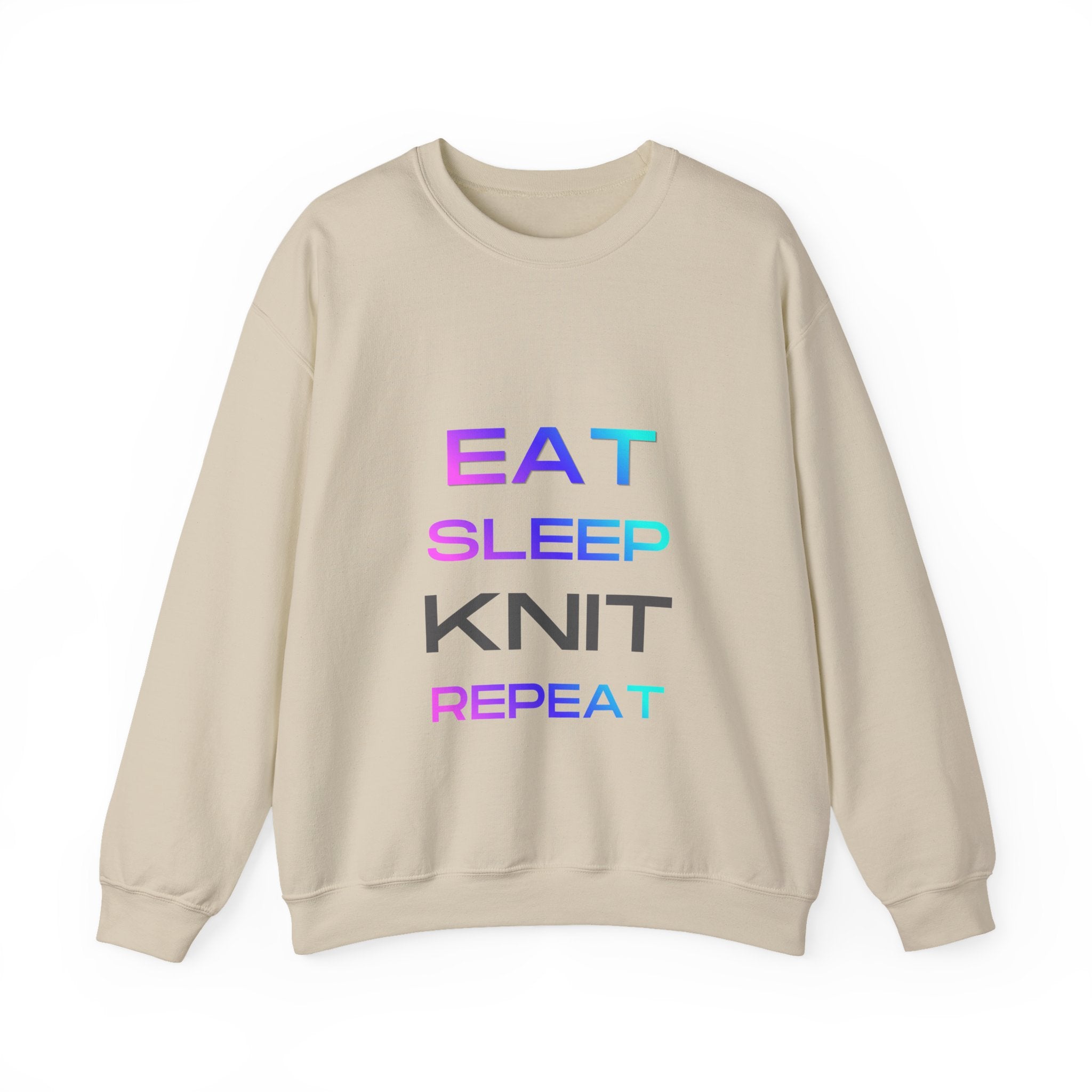 Eat Sleep Knit Repeat — Women's Knitting Sweatshirt