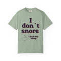 "I don`t snore, I knit my sleep" – Funny Knitting T-Shirt for Men