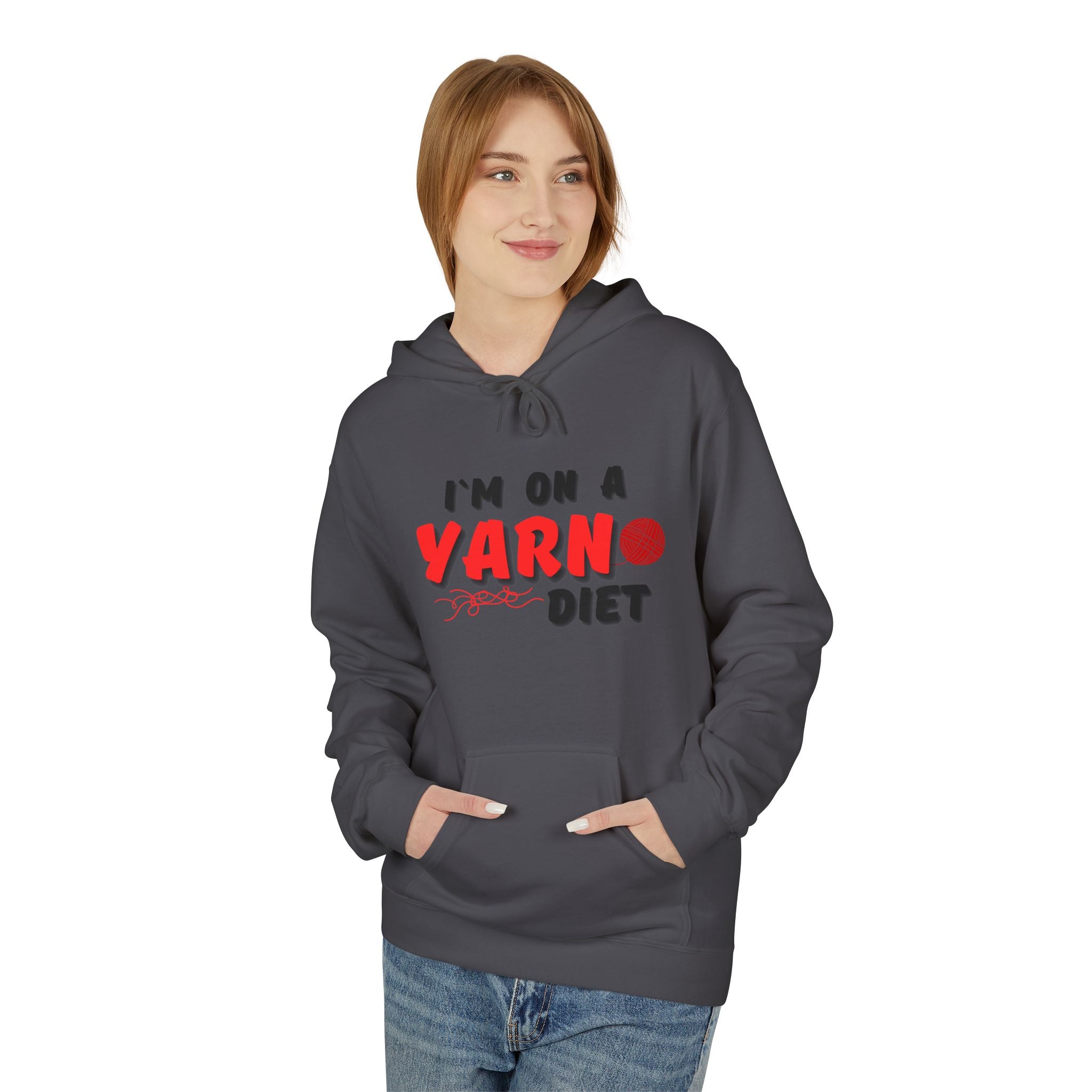 "I'm on a Yarn Diet" Funny Knitting Hoodie