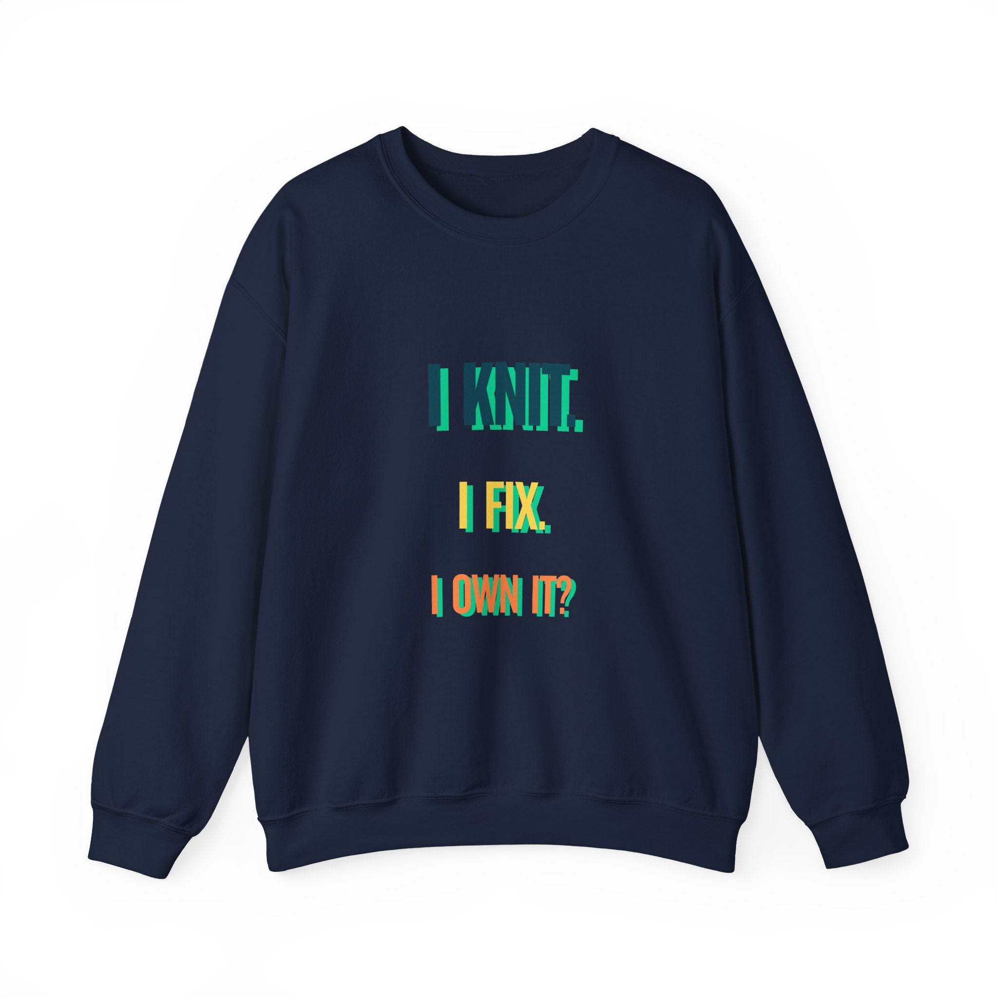 "I Knit. I Fix." – Men's Funny Knitting Sweatshirt
