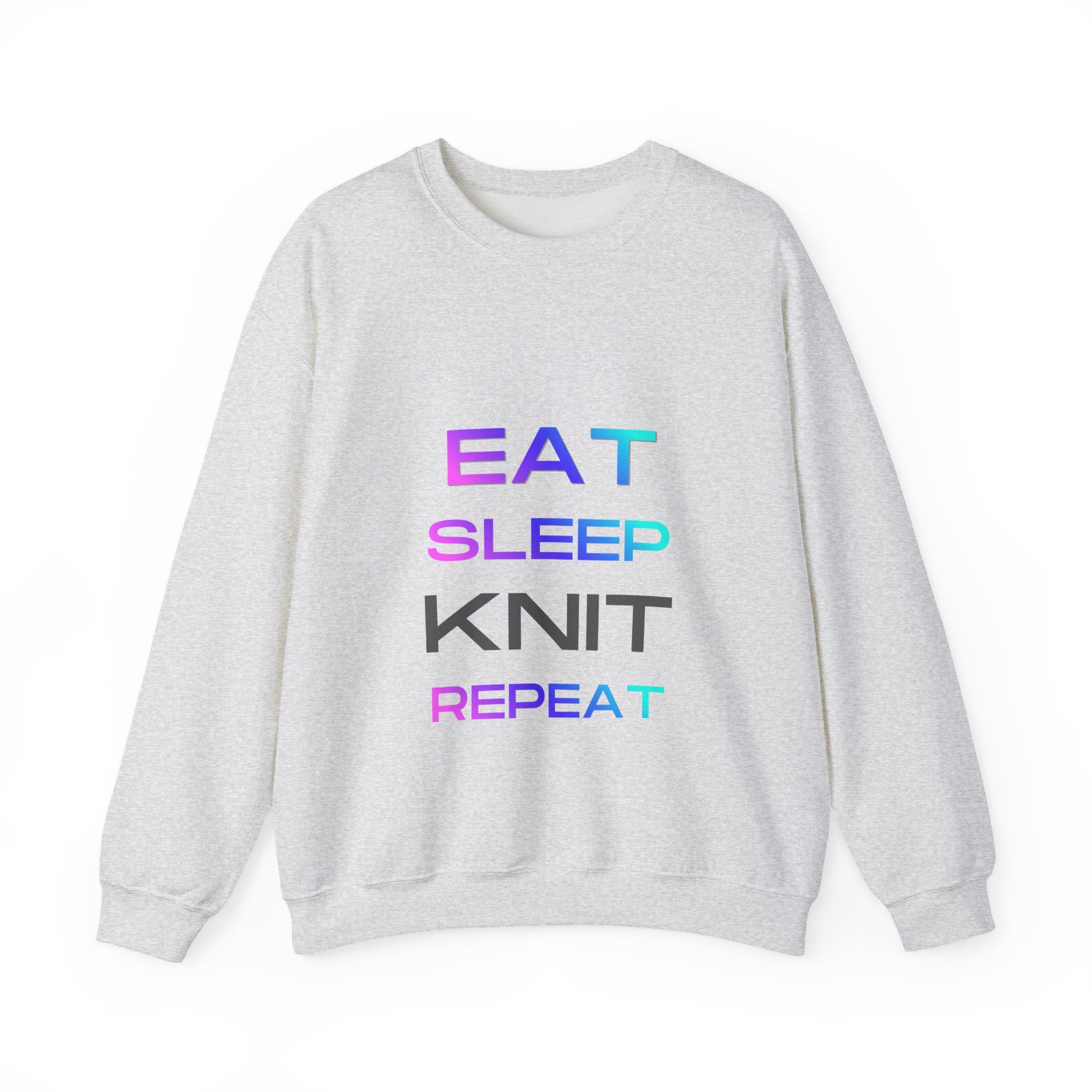 Eat Sleep Knit Repeat — Women's Knitting Sweatshirt