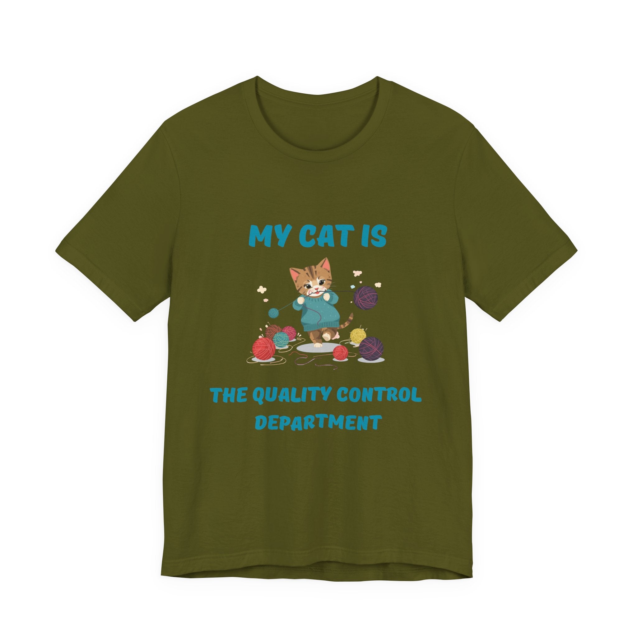 "My Cat Is the Quality Control Department" Unisex Knitting Tee