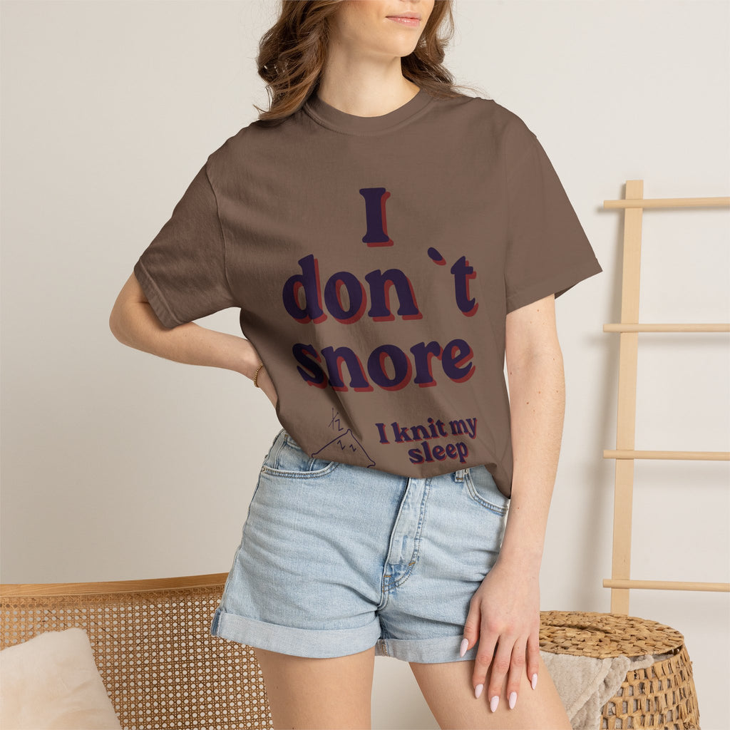 "I don`t snore, I knit my sleep" – Funny Knitting T-Shirt for Men