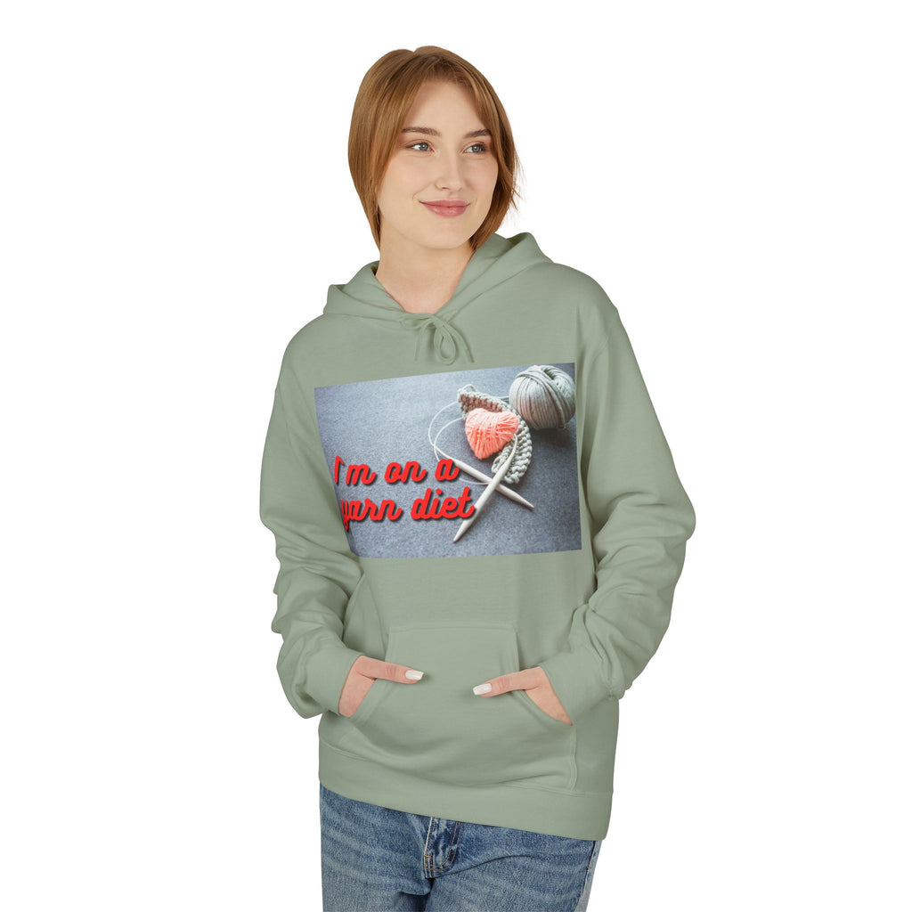 "I'm on a Yarn Diet" Funny Knitting Hoodie