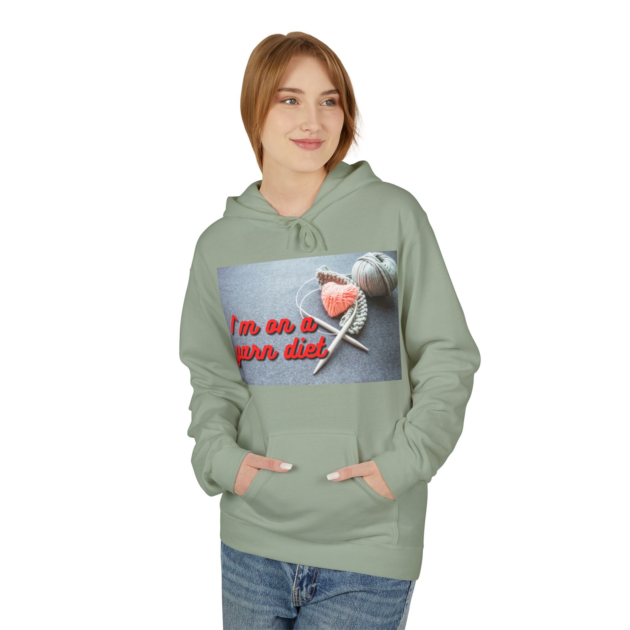 "I'm on a Yarn Diet" Funny Knitting Hoodie