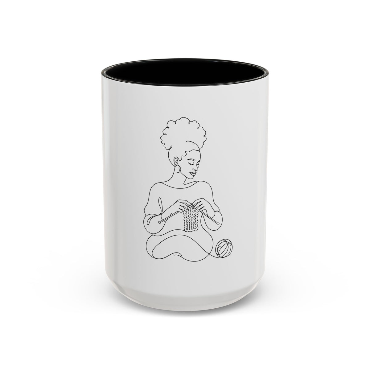 She Knits Her Own Story – One Line Art Mug