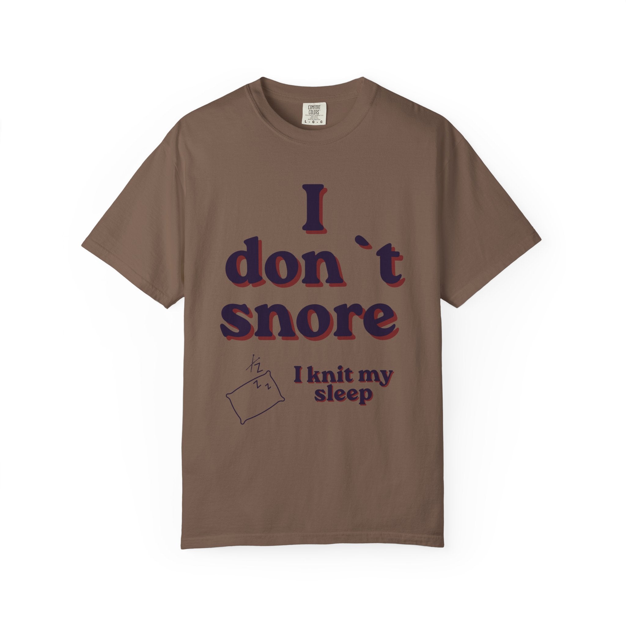 "I don`t snore, I knit my sleep" – Funny Knitting T-Shirt for Men
