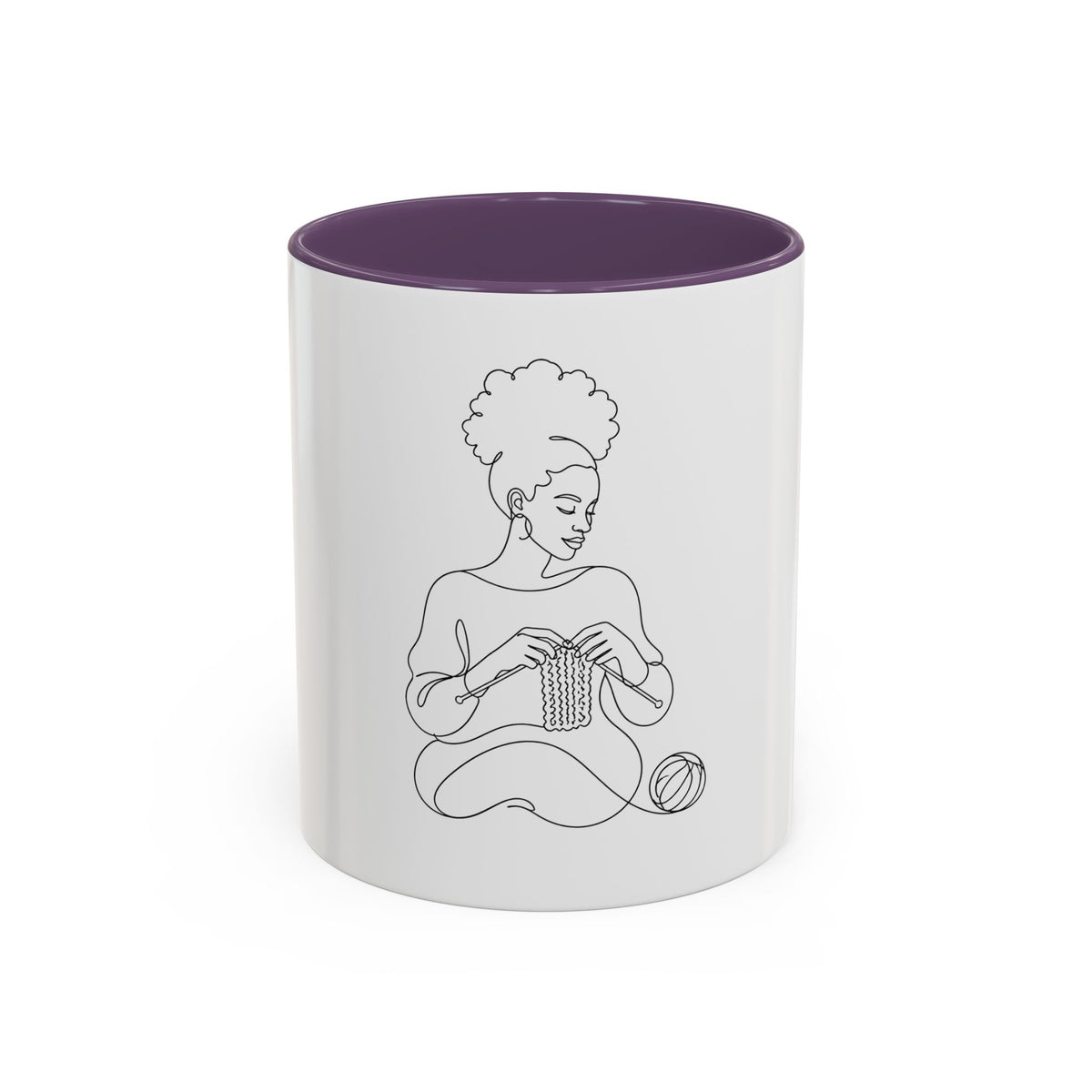 She Knits Her Own Story – One Line Art Mug