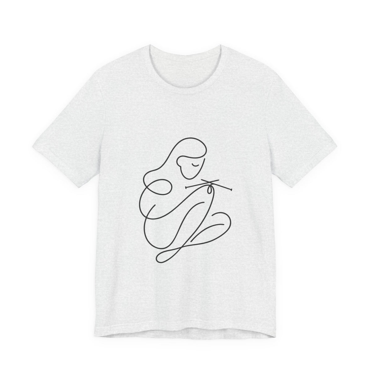 Time to Knit – One Line Art Unisex Tee