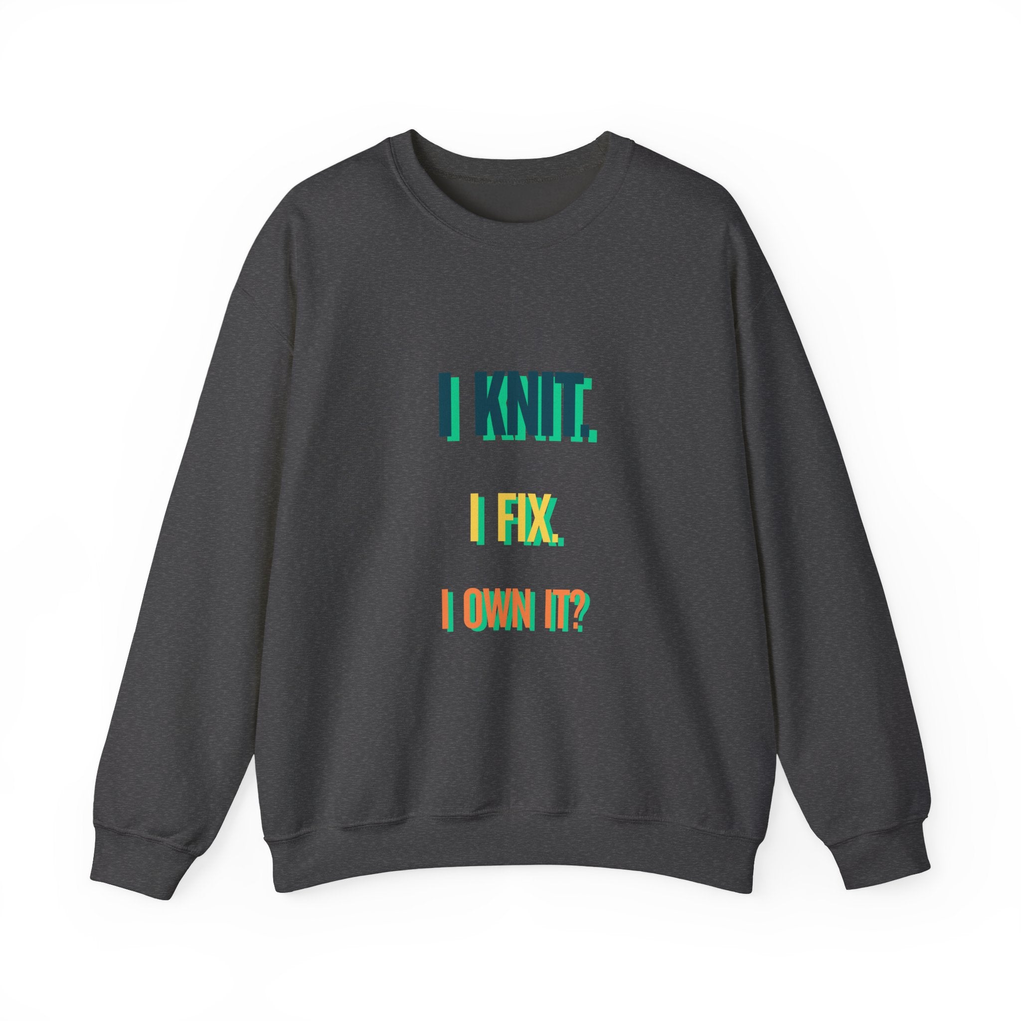 "I Knit. I Fix." – Men's Funny Knitting Sweatshirt