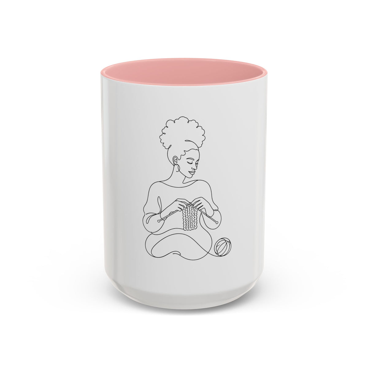 She Knits Her Own Story – One Line Art Mug