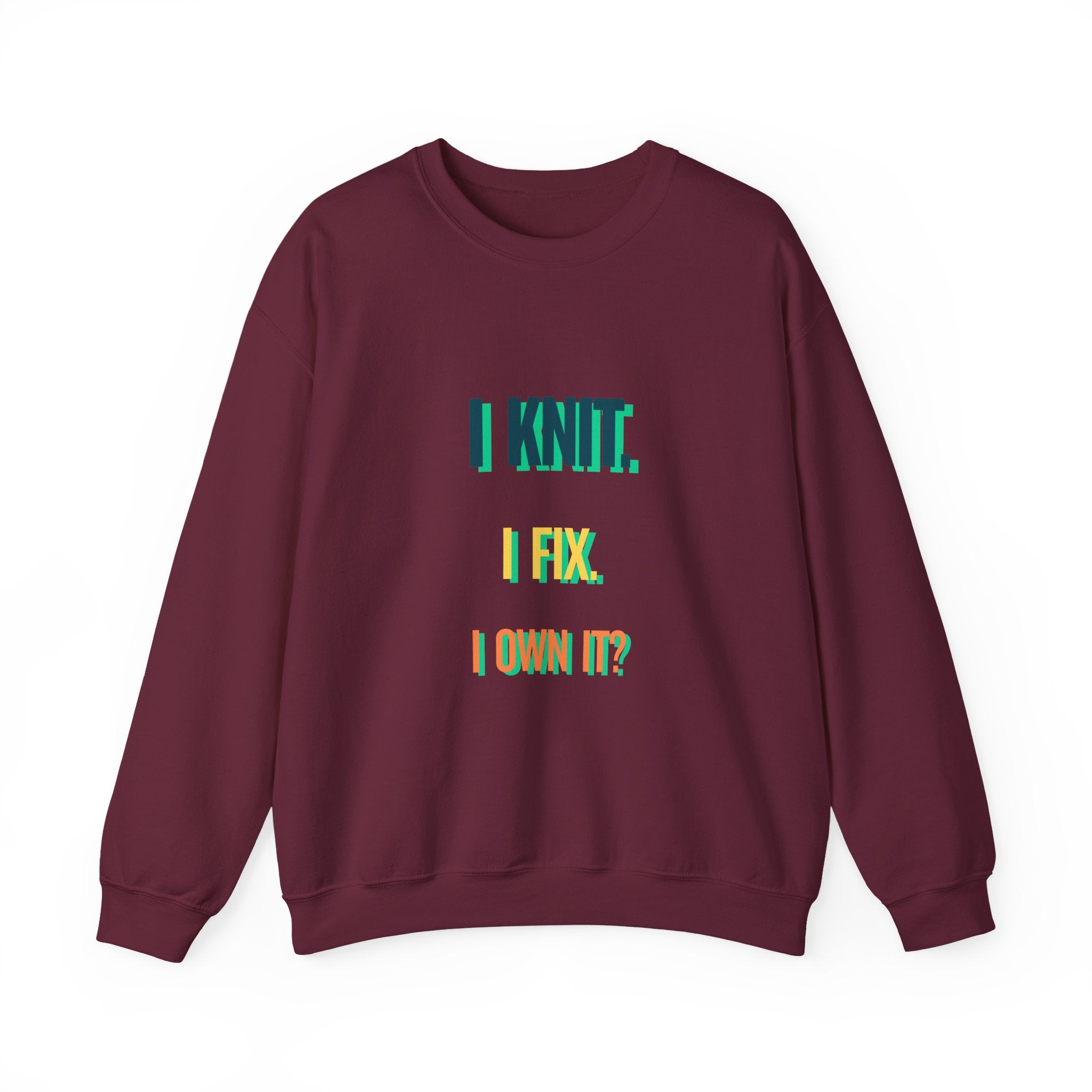 "I Knit. I Fix." – Men's Funny Knitting Sweatshirt