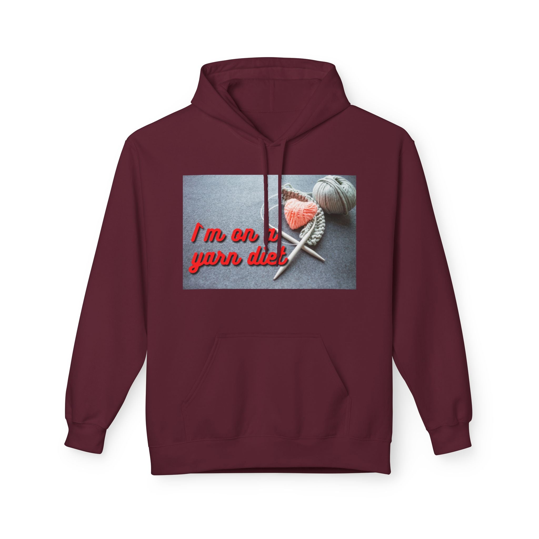 "I'm on a Yarn Diet" Funny Knitting Hoodie
