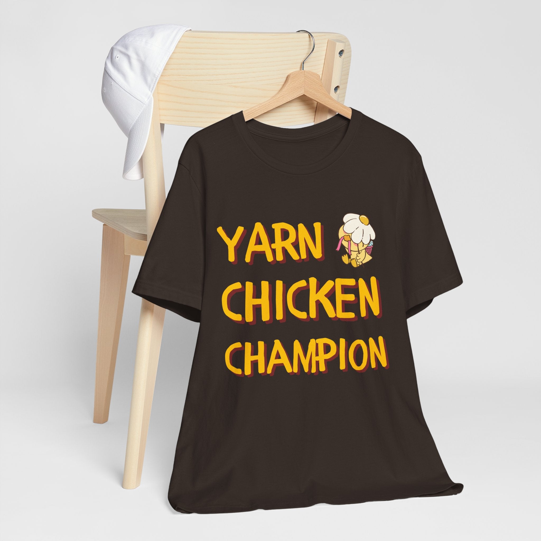 Official Yarn Chicken Champion — Women's Knitting Tee