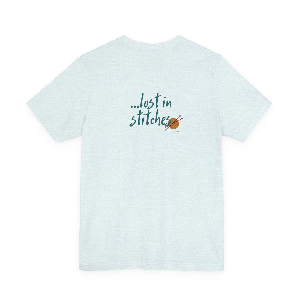 Women's Knit Humor T-Shirt – "Currently unavailable...lost in stitches"
