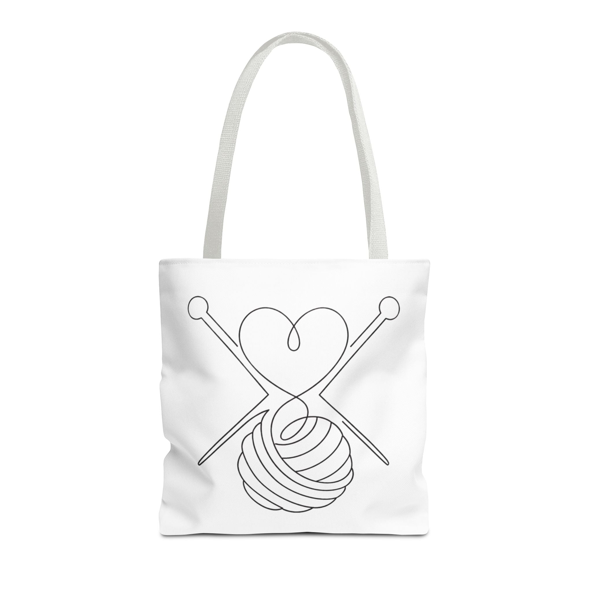Made with Love & Yarn – One Line Art Tote Bag
