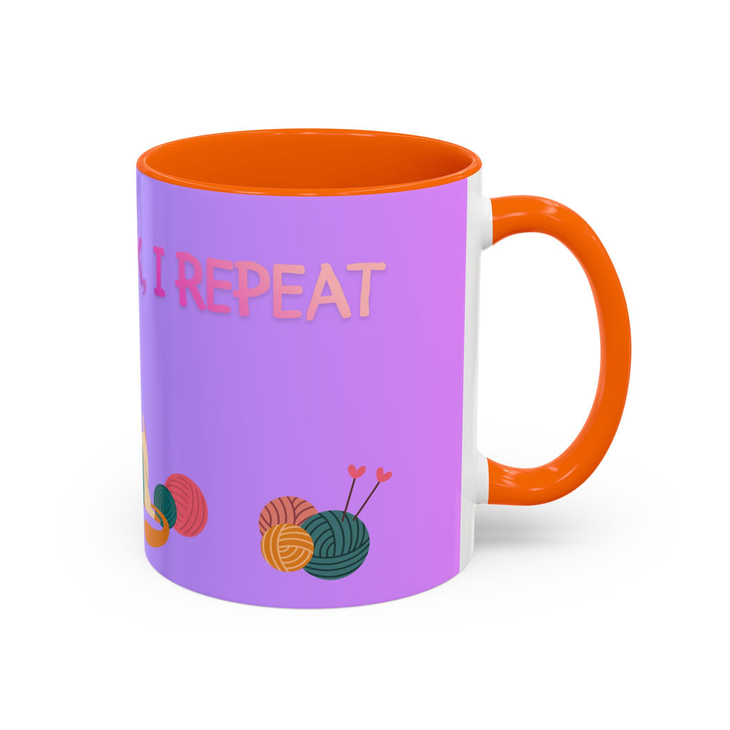 Knit. Drink. Repeat. Mug