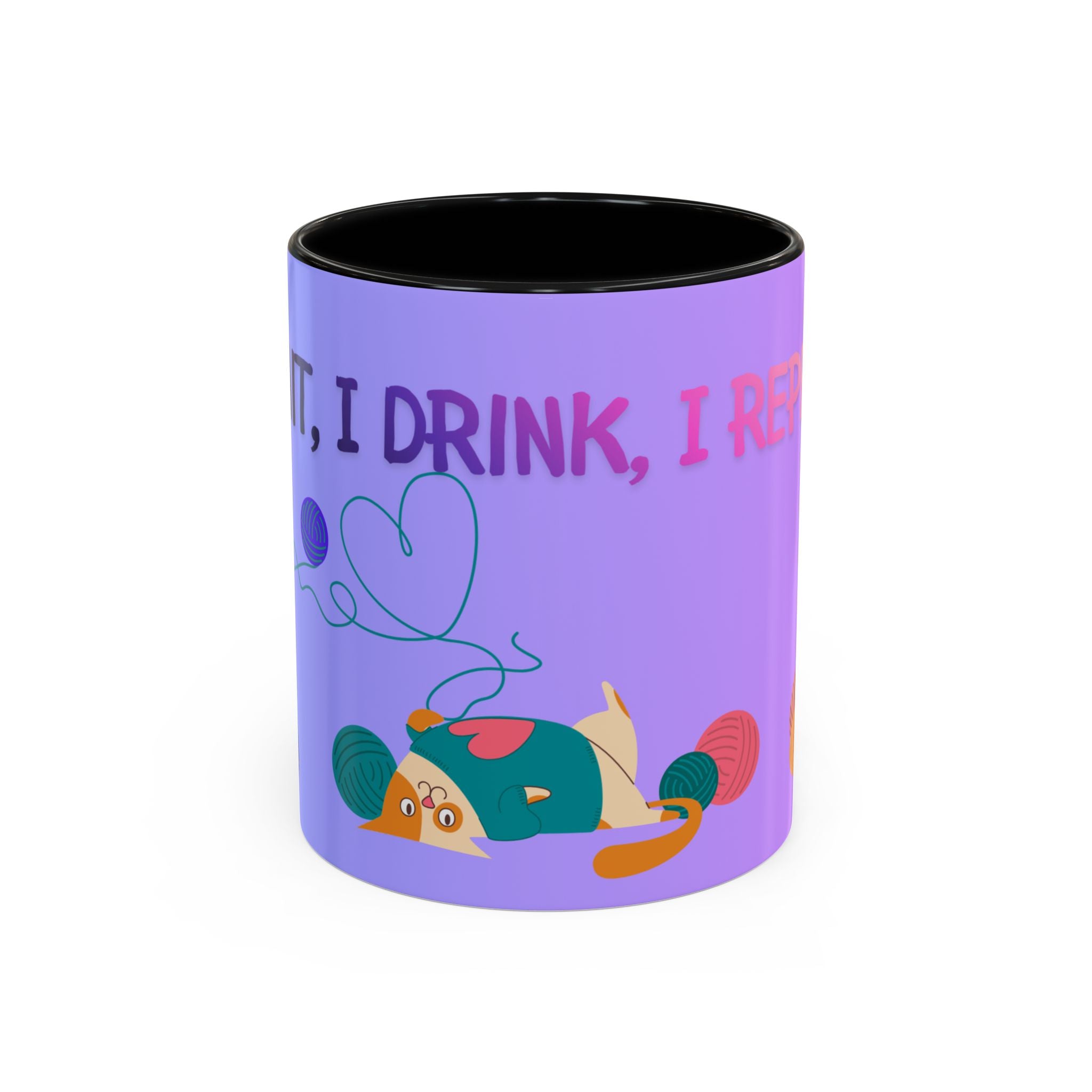 Knit. Drink. Repeat. Mug