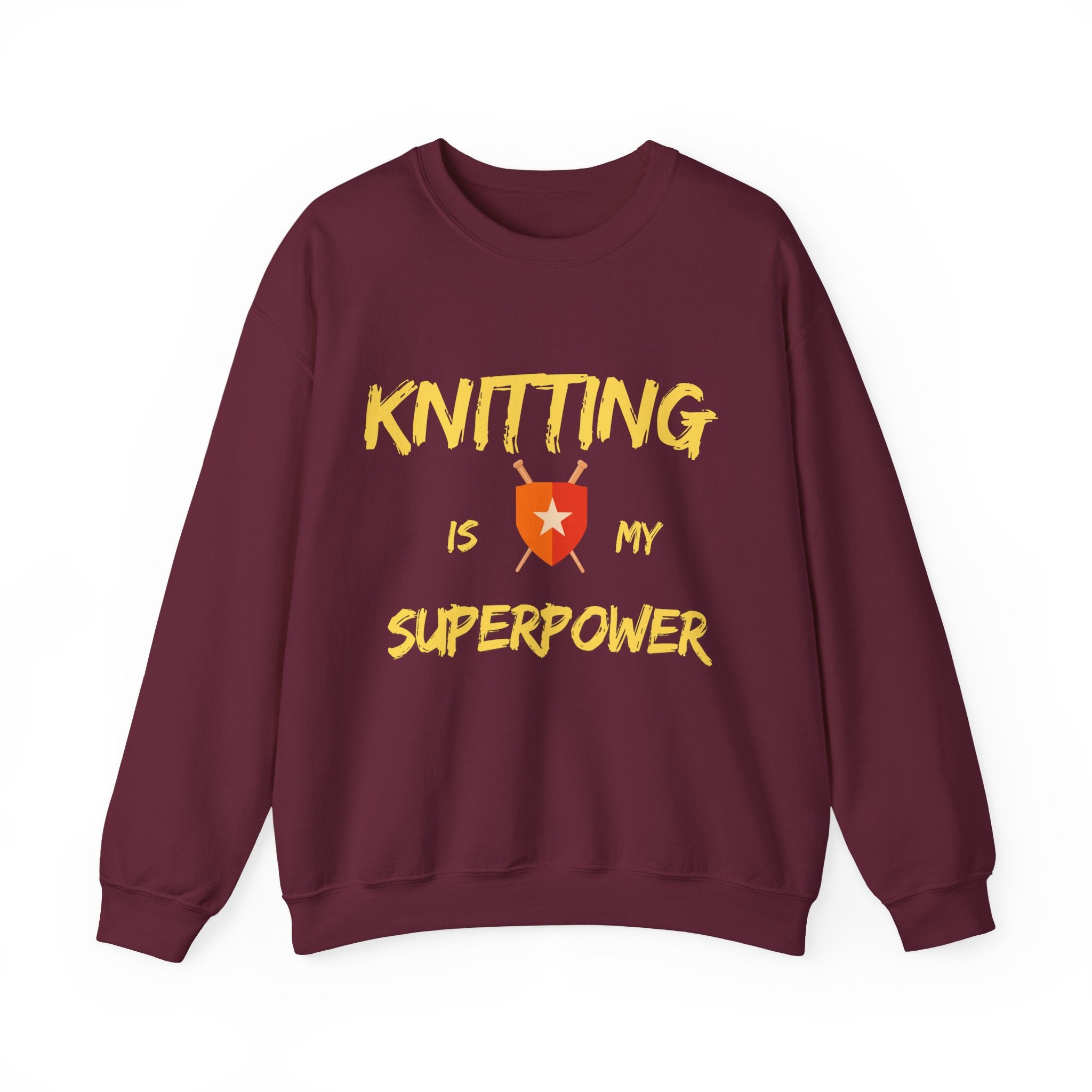 Knitting Is My Superpower — Men's Graphic Sweatshirt