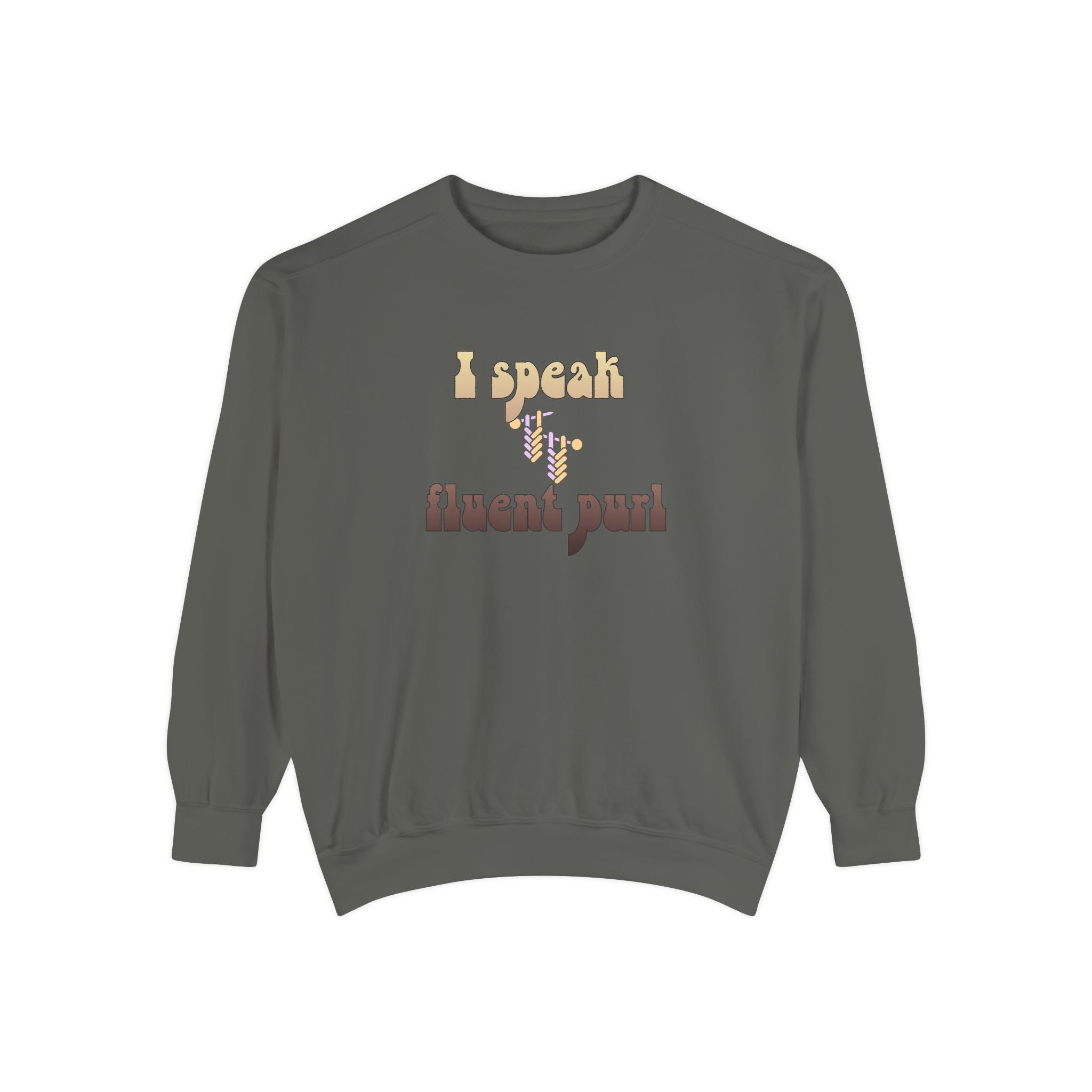 I Speak Fluent Purl — Women's Knitting Sweatshirt