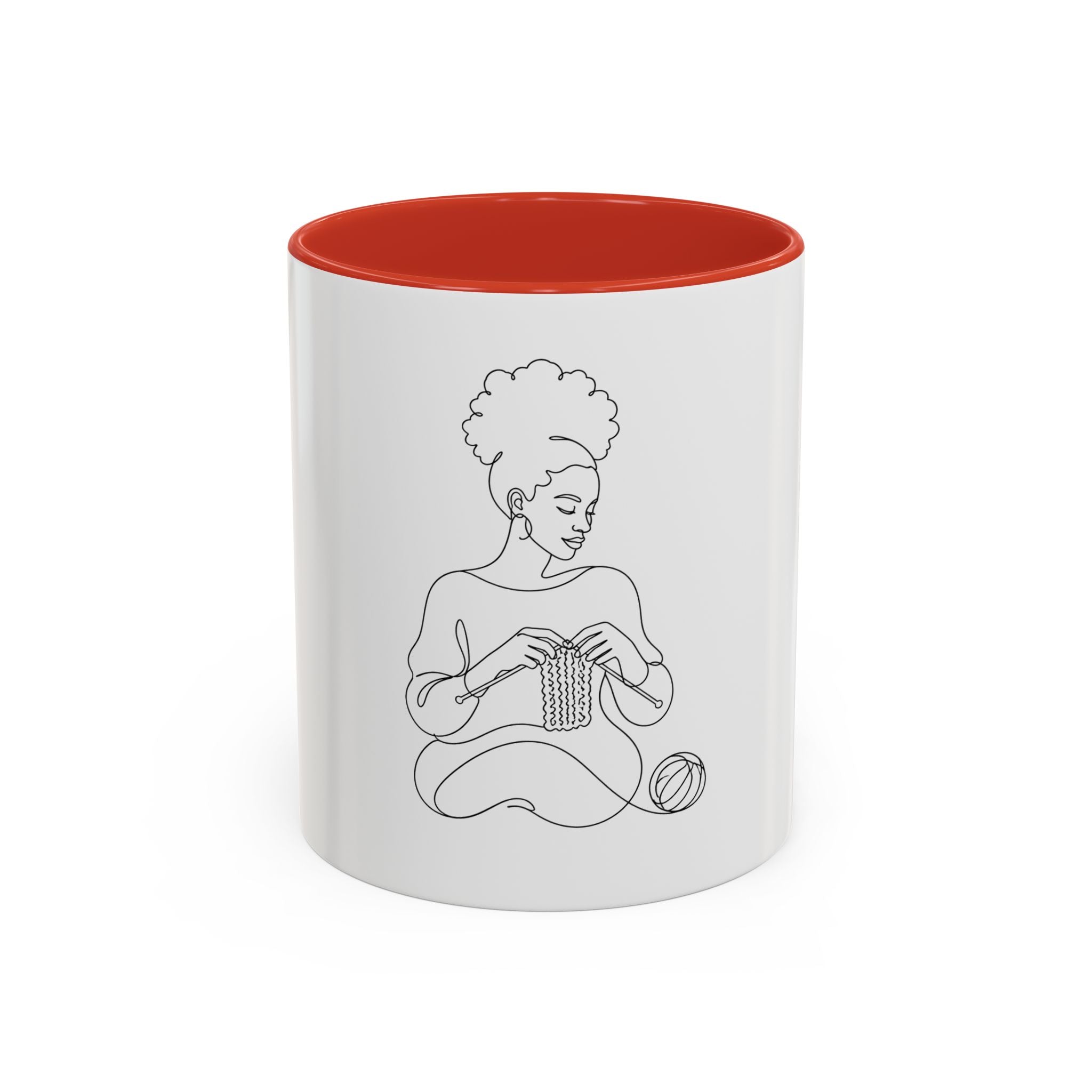 She Knits Her Own Story – One Line Art Mug