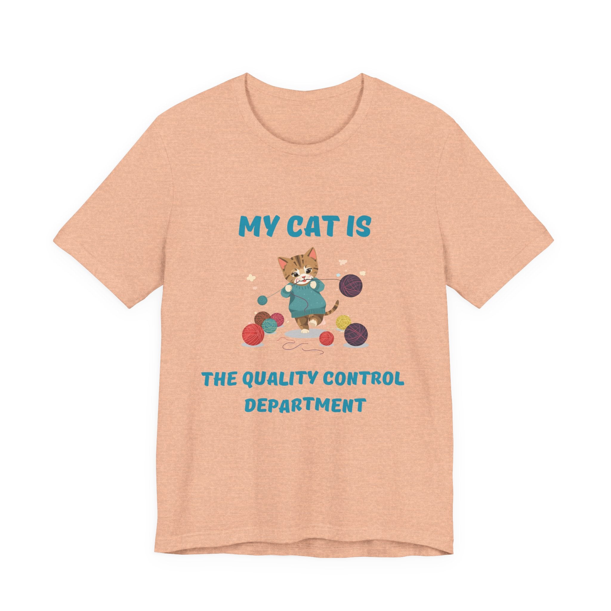 "My Cat Is the Quality Control Department" Unisex Knitting Tee
