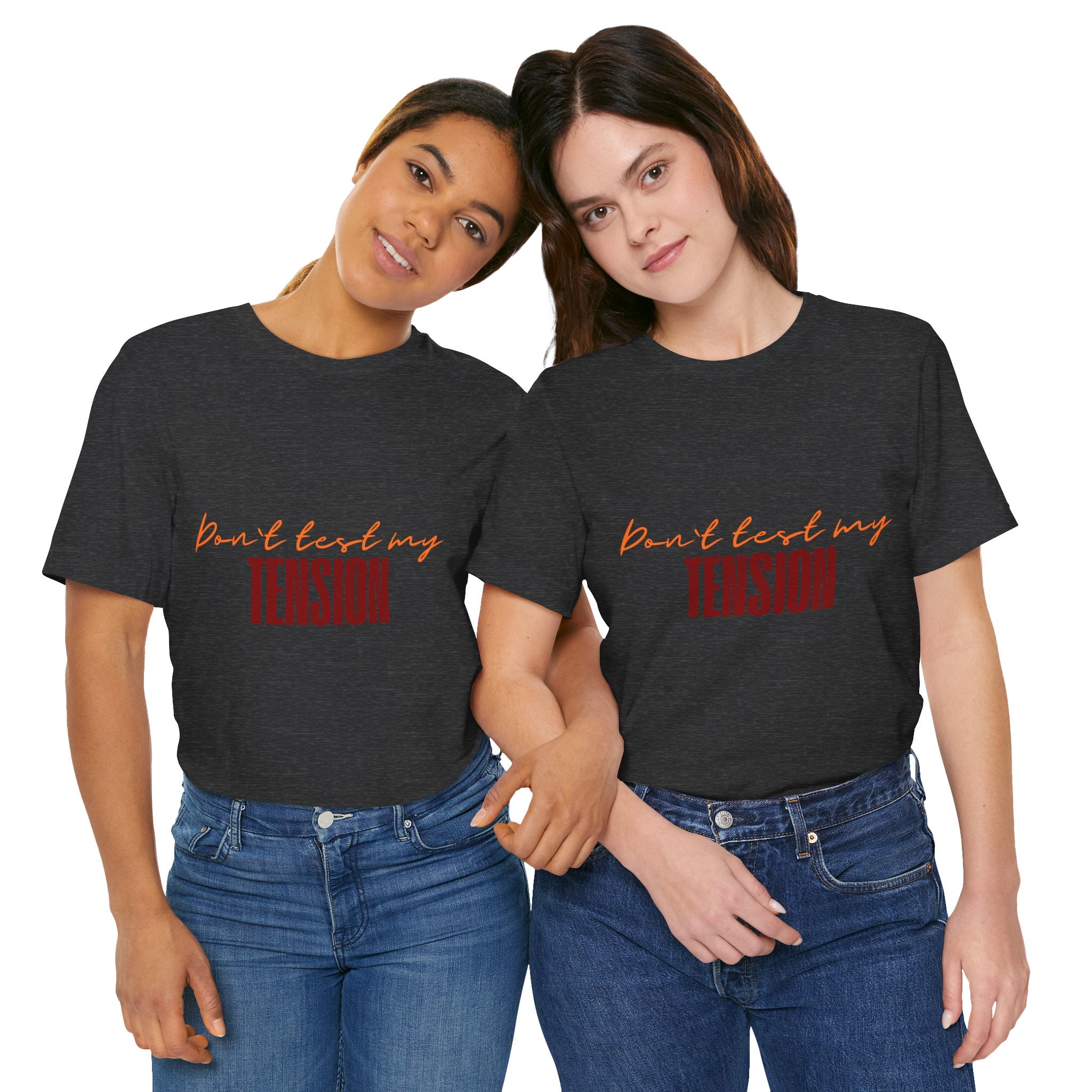 Women's Knit Humor T-Shirt – "Don't Test My Tension"