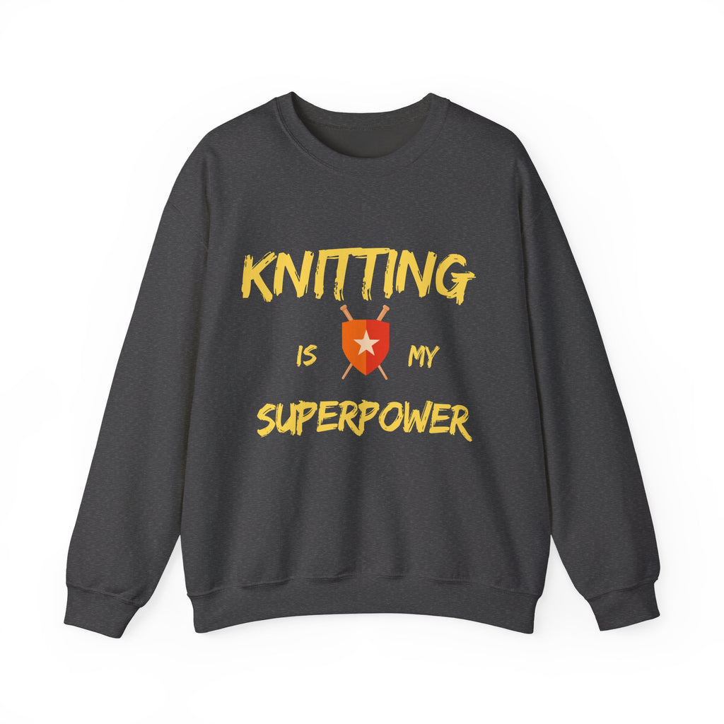 Knitting Is My Superpower — Men's Graphic Sweatshirt