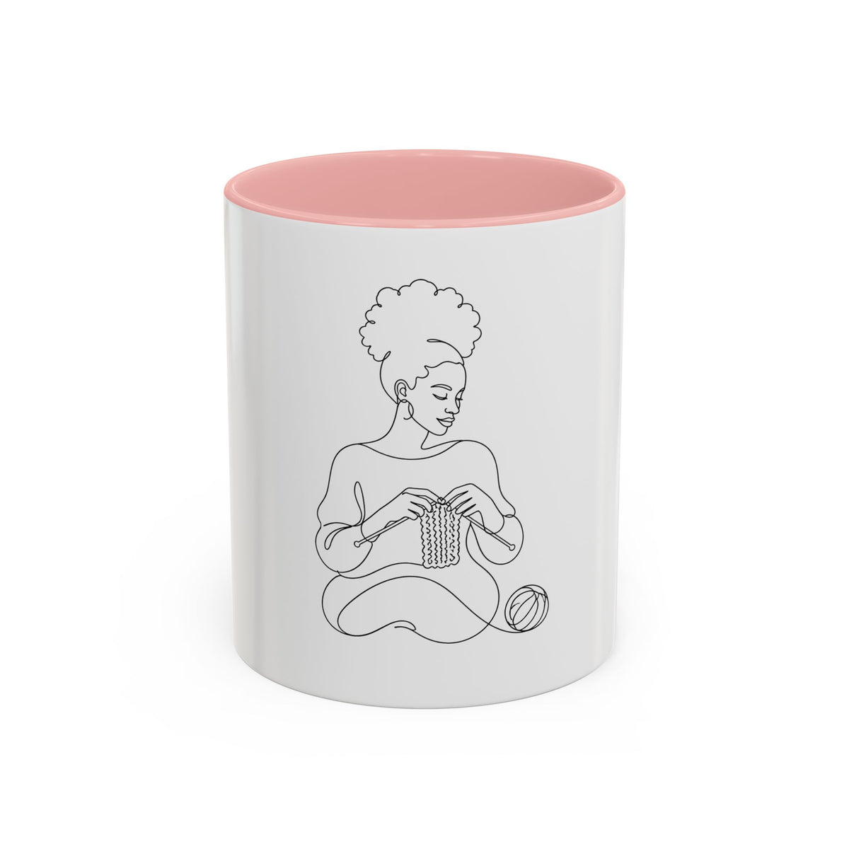 She Knits Her Own Story – One Line Art Mug