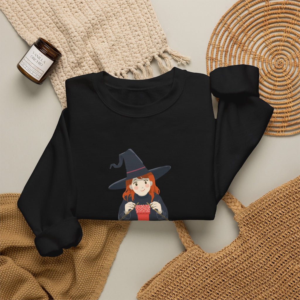 Magic? I’m Busy Knitting — Halloween Knitting Sweatshirt