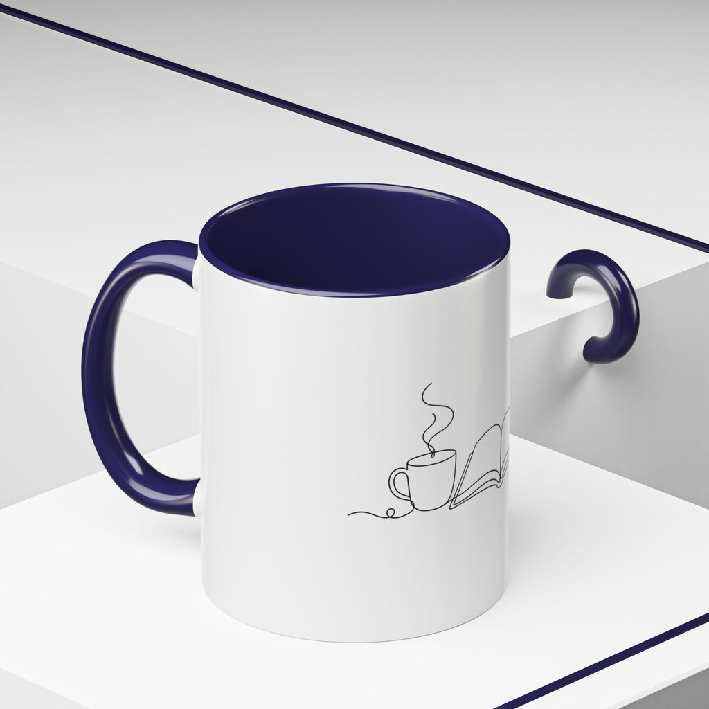 The Holy Trinity – Coffee, Books & Yarn One Line Art Mug