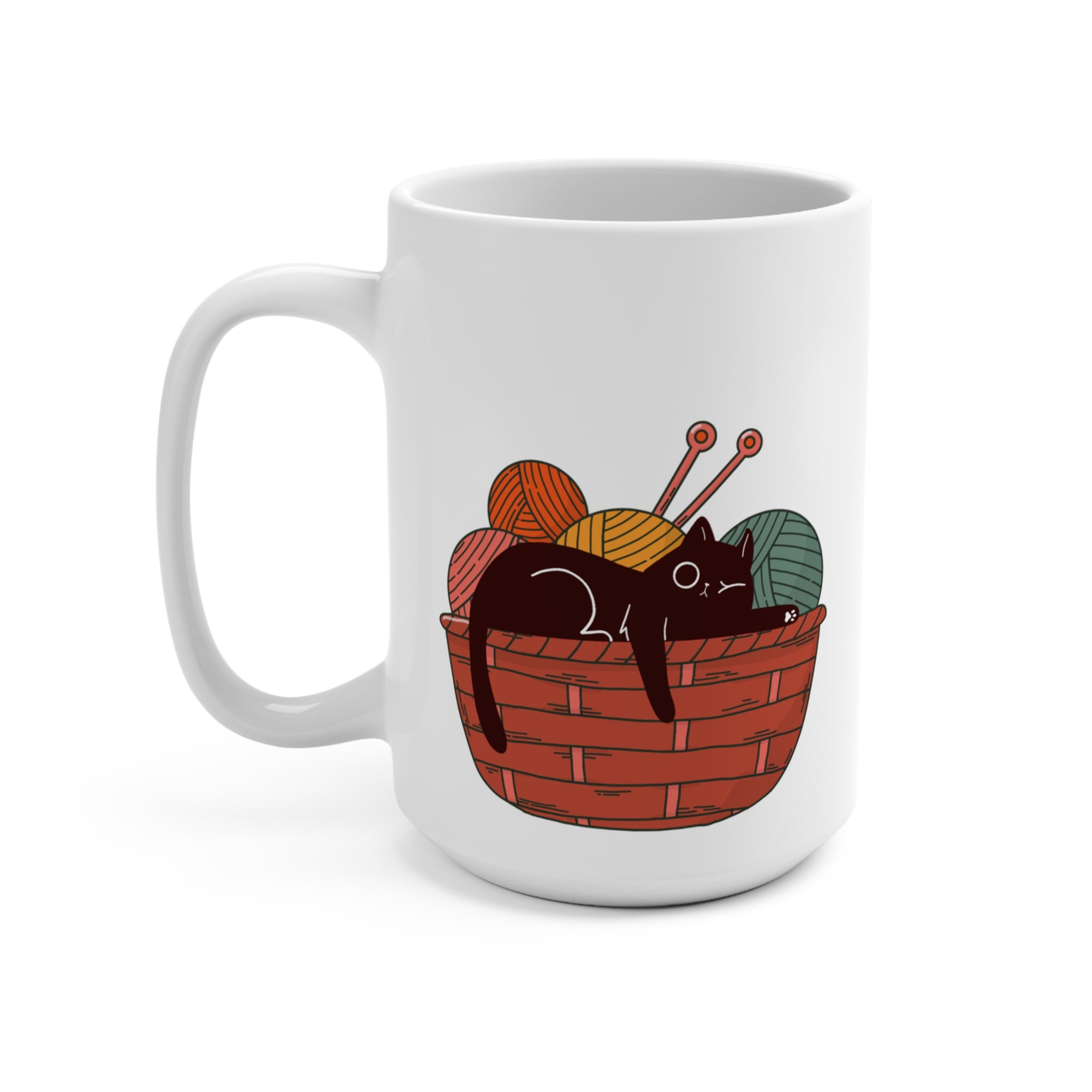 "Knit Fast, Nap Faster" Mug — Funny Gift for Knitters