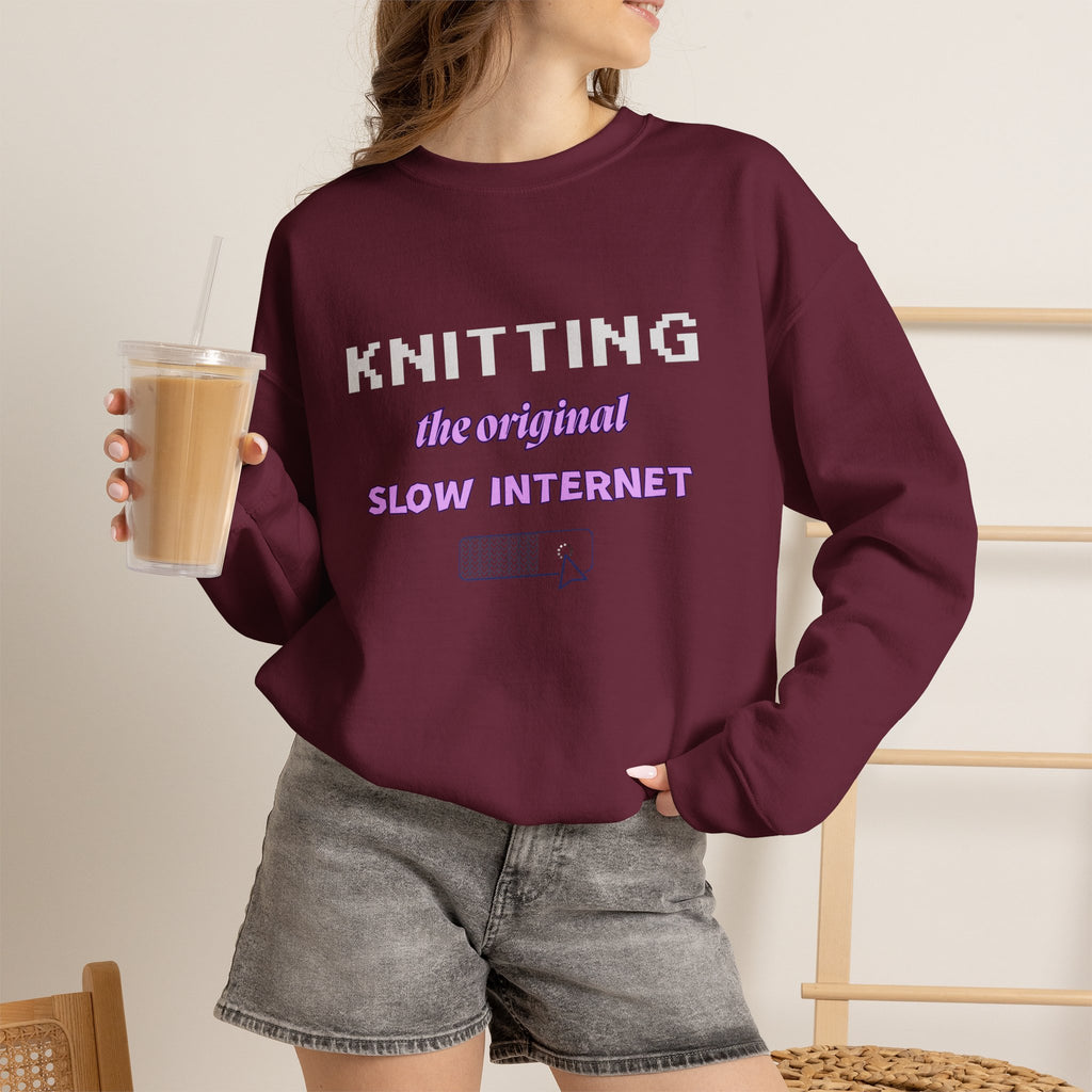 Knitting: The Original Slow Internet — Women's Sweatshirt