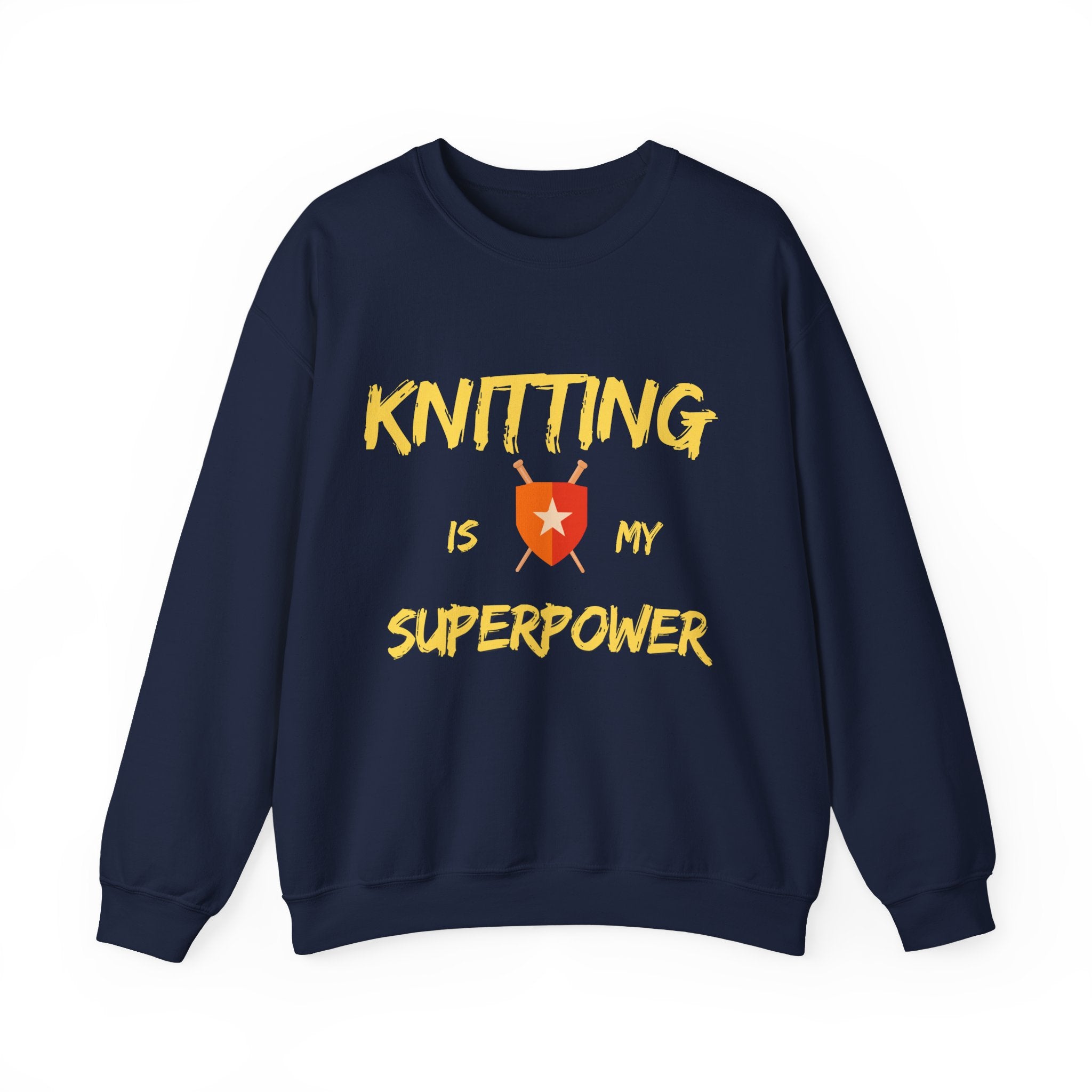 Knitting Is My Superpower — Men's Graphic Sweatshirt