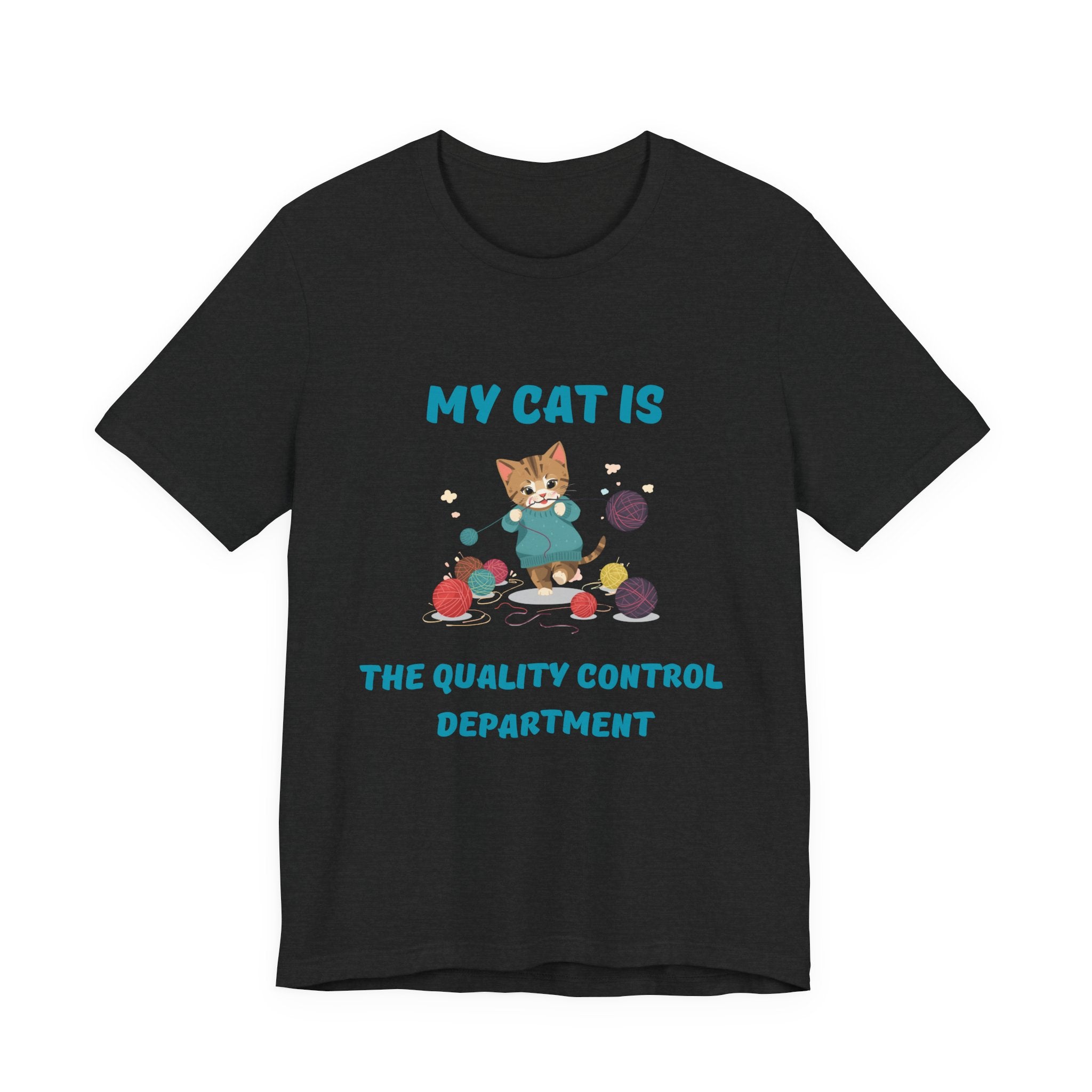"My Cat Is the Quality Control Department" Unisex Knitting Tee
