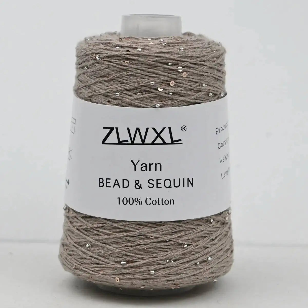 Bead & Sequin Yarn — 100g / 420m, 2mm Crochet Thread
