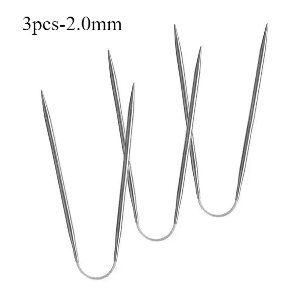 Circular Knitting Needles Set — Flexible Stainless Steel for Socks & More