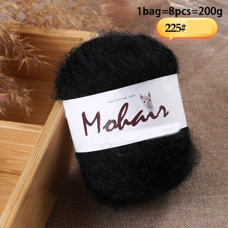 Long-Hair Mohair Yarn — Beginner-Friendly, 100g