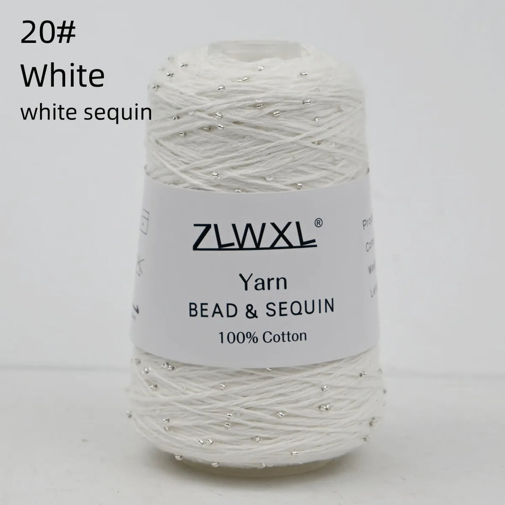 Bead & Sequin Yarn — 100g / 420m, 2mm Crochet Thread