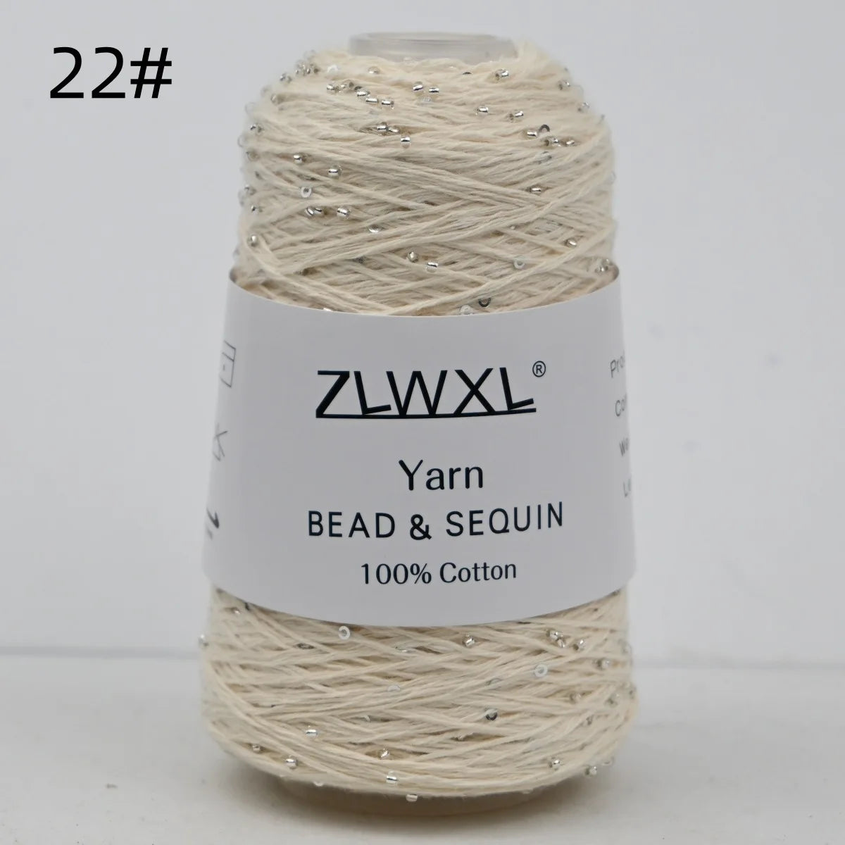 Bead & Sequin Yarn — 100g / 420m, 2mm Crochet Thread
