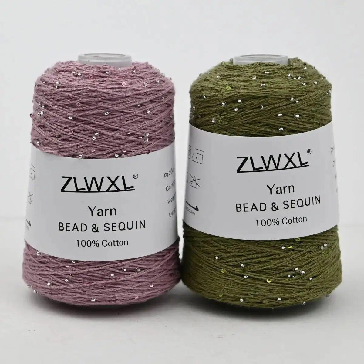 Bead & Sequin Yarn — 100g / 420m, 2mm Crochet Thread