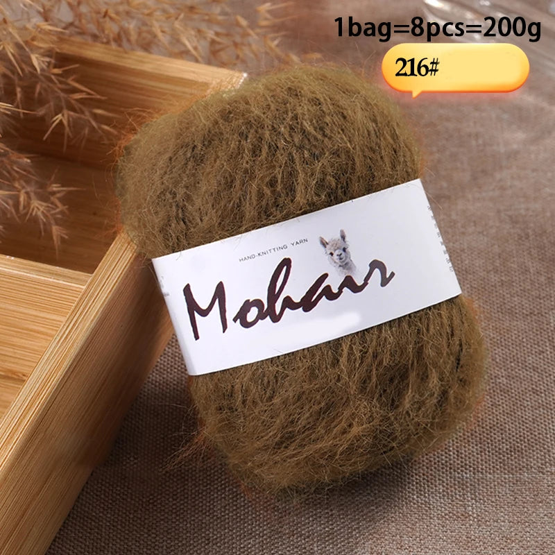 Long-Hair Mohair Yarn — Beginner-Friendly, 100g