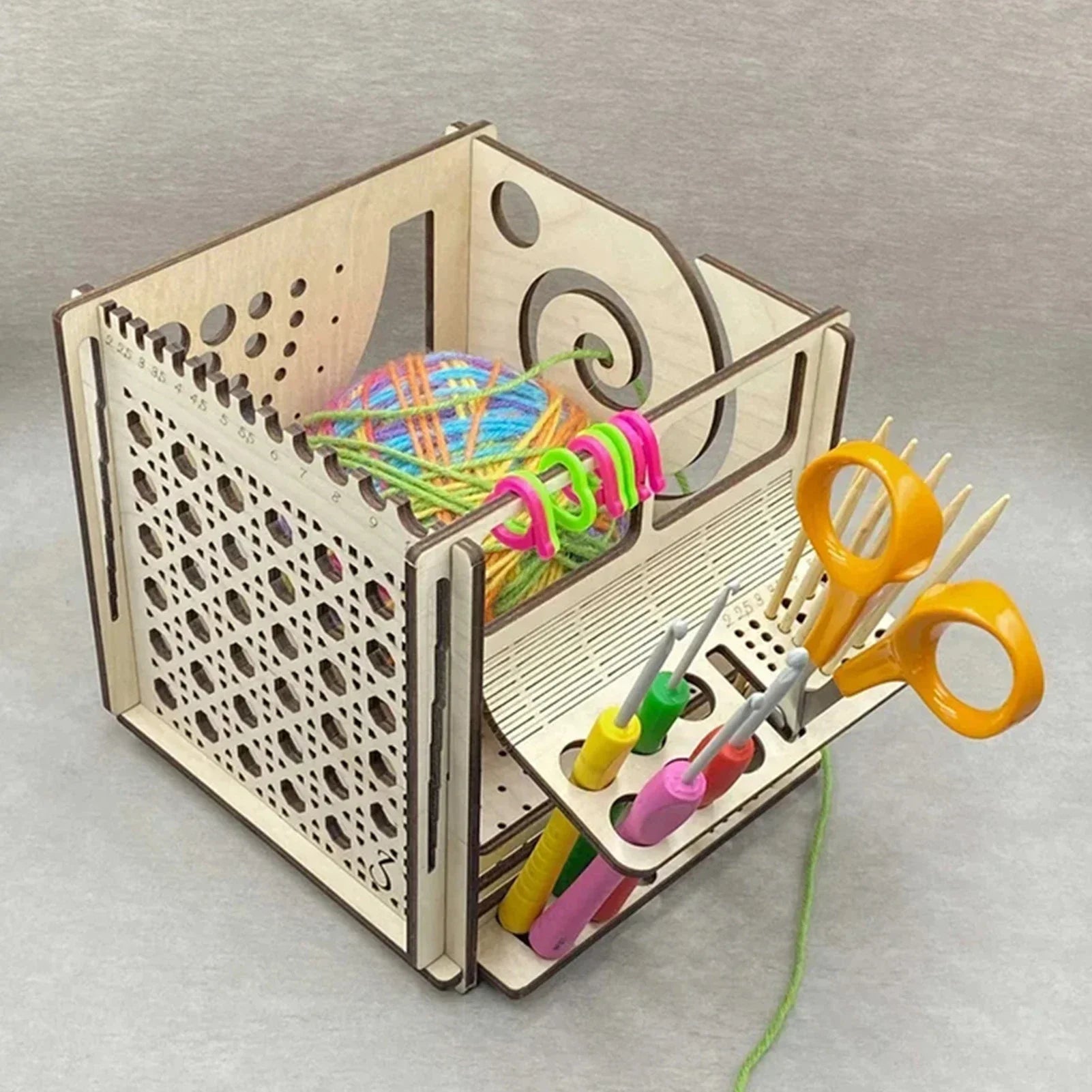 Wooden Yarn Bowl Organizer