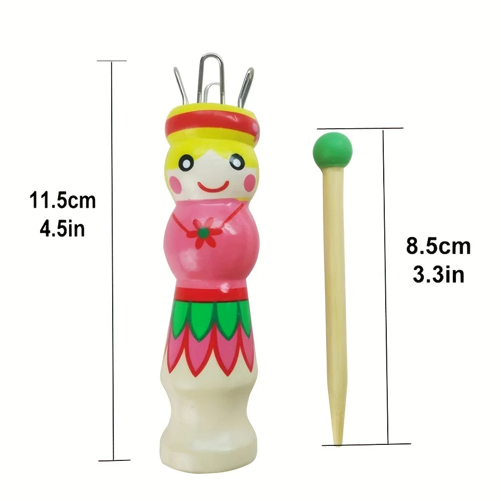 Handmade Wooden Knitting Spool — DIY Thread & Rope Weaving Tool