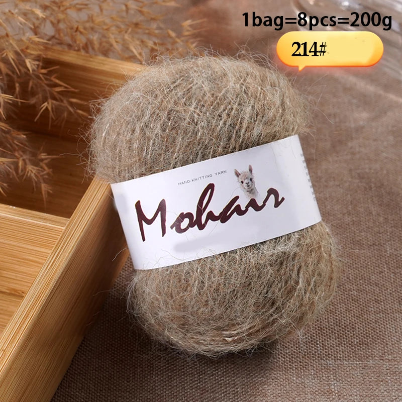 Long-Hair Mohair Yarn — Beginner-Friendly, 100g