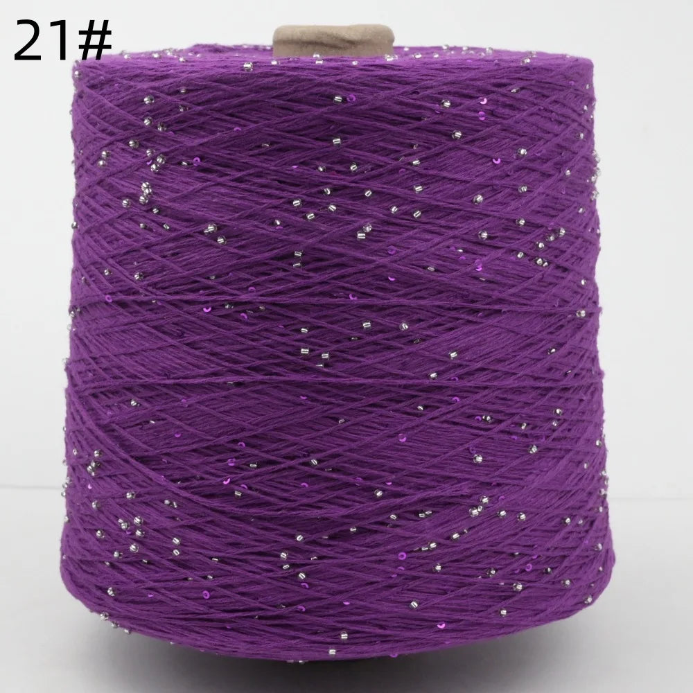 Bead & Sequin Yarn — 100g / 420m, 2mm Crochet Thread
