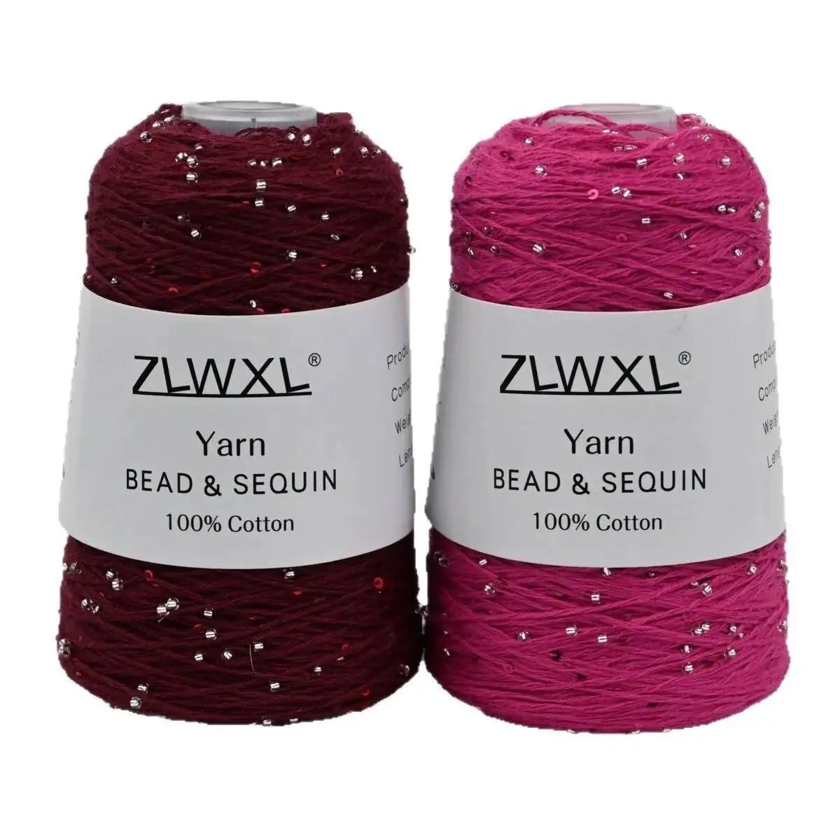 Bead & Sequin Yarn — 100g / 420m, 2mm Crochet Thread