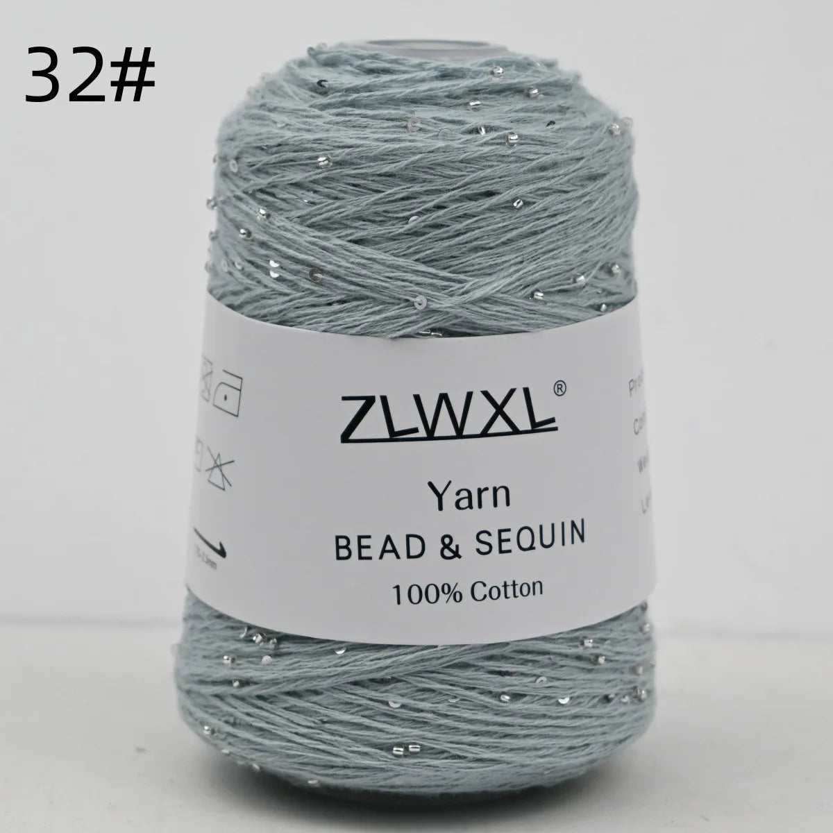 Bead & Sequin Yarn — 100g / 420m, 2mm Crochet Thread