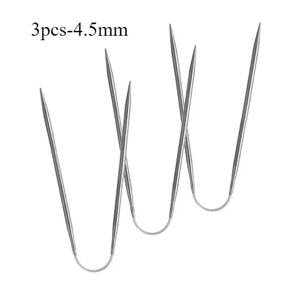 Circular Knitting Needles Set — Flexible Stainless Steel for Socks & More