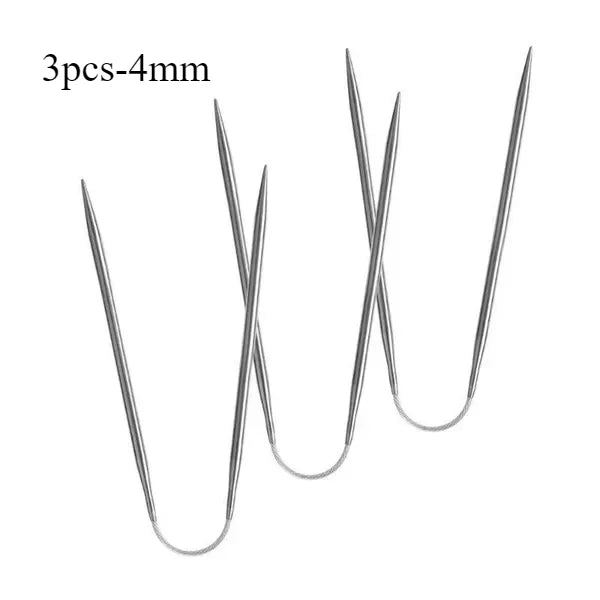 Circular Knitting Needles Set — Flexible Stainless Steel for Socks & More